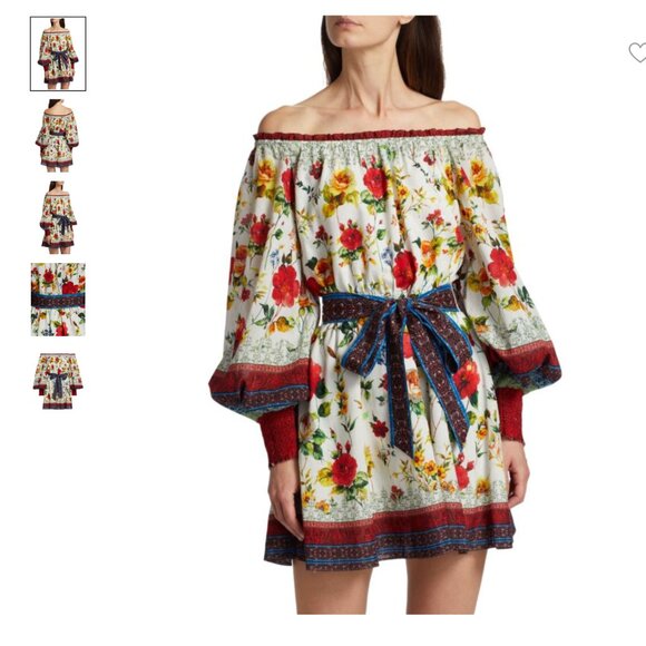 Alice + Olivia Floral Print Mini Dress Size: XS Rowen Mary Floral Fit USA Small - Picture 4 of 9